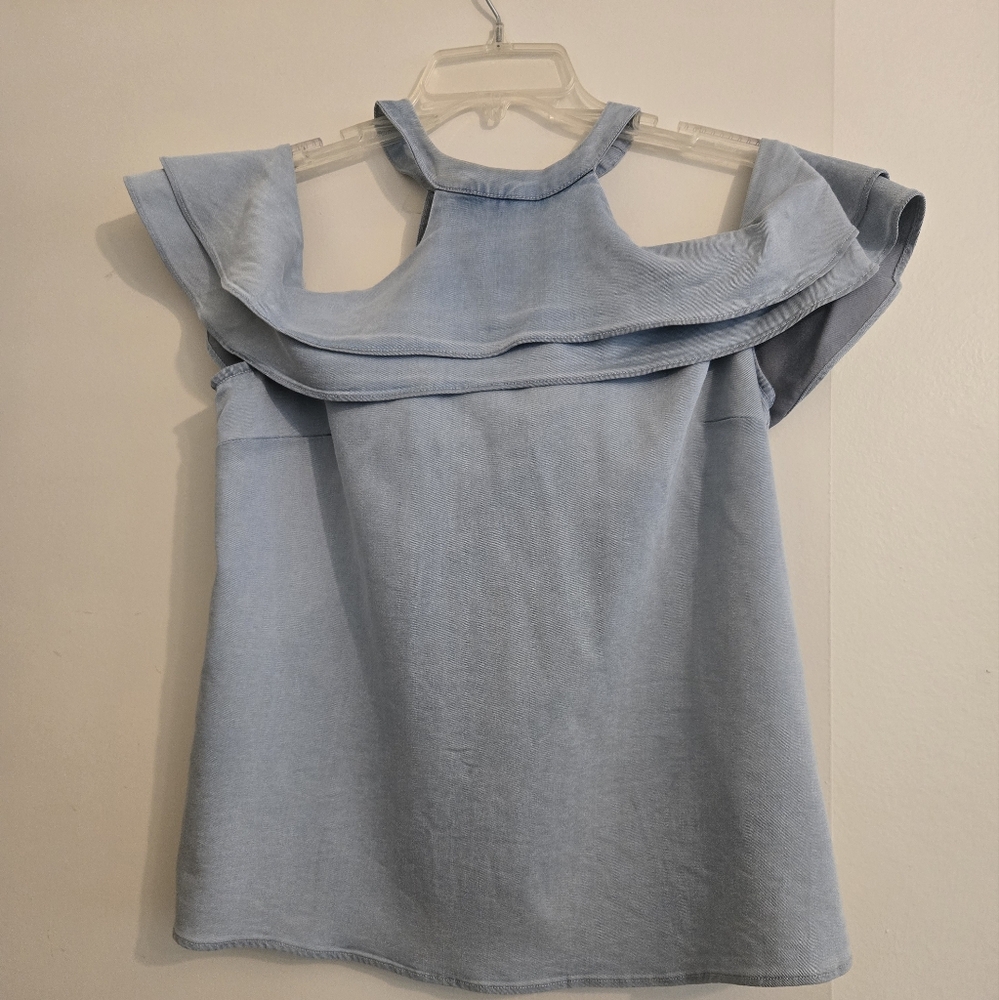 INC International Off Shouldet Blue Top